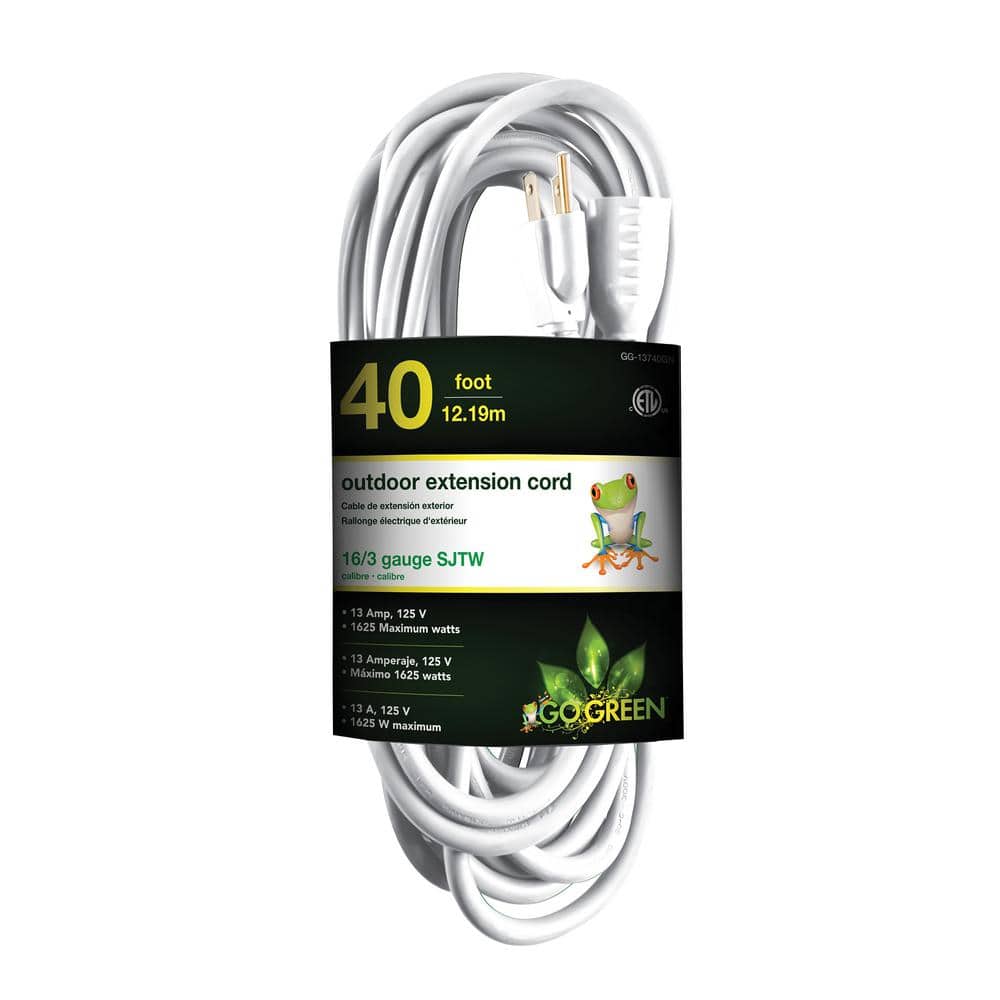 40 ft. 16/3 Heavy Duty Extension Cord, White price history on PriceWatchPro