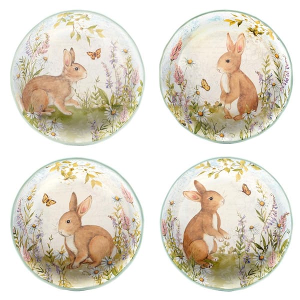 Certified International 22 Fl. Oz. Multi-Colored Earthenware Easter Meadow Soup Bowls (Set Of 4)