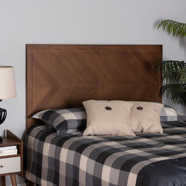 Baxton Studio Terrian Brown Queen Headboard 221-12879-HD - The Baxton Studio Terrian Brown Queen Headboard 221-12879-HD - The