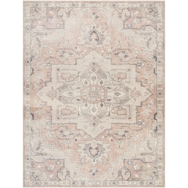 Livabliss Becki Owens Elle Taupe Oriental 7 ft. x 9 ft. Indoor Area Rug