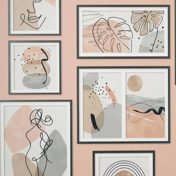 Fine Decor Krasner Pink Gallery Paper Wallpaper Sample