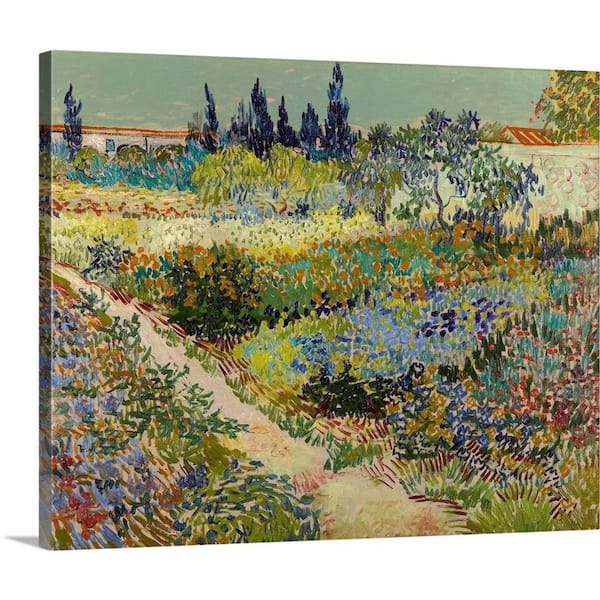30 in. x 24 in. "Garden At Arles, 1888" by Vincent (1853-1890) van Gogh Canvas Wall Art