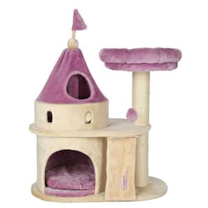 Beige/Purple My Kitty Darling Cat Castle