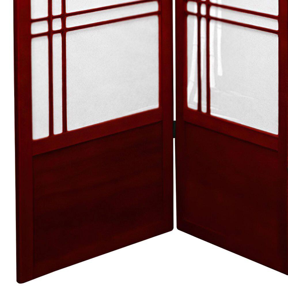 86" Rosewood Bamboo Tree Shoji Room Divider
