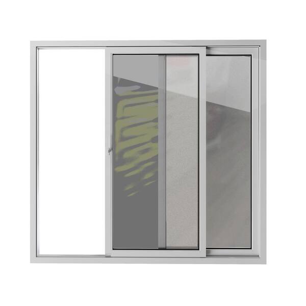 VDOMDOORS 8166 64 in. X 80 in. White Color Left Hand Finished Metal-Plastic Patio Door