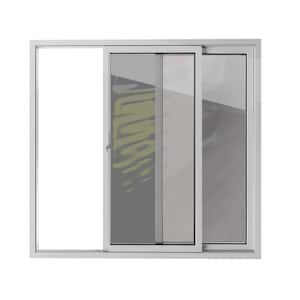 8166 72 in. X 80 in. White Color Left Hand Finished Metal-Plastic Patio Door