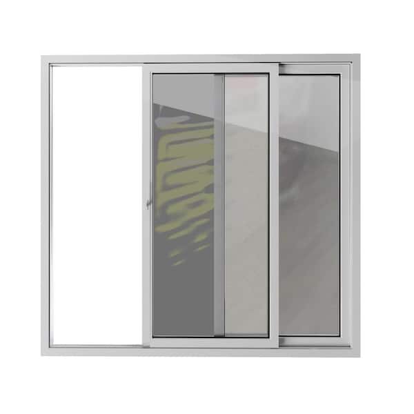 VDOMDOORS 8166 72 in. X 80 in. White Color Left Hand Finished Metal-Plastic Patio Door