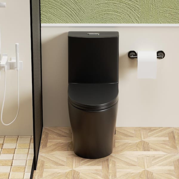 ZXDDMS Rough in 12 in. 1-Piece Toilet 1.1/1.6 GPF Powerful Dual