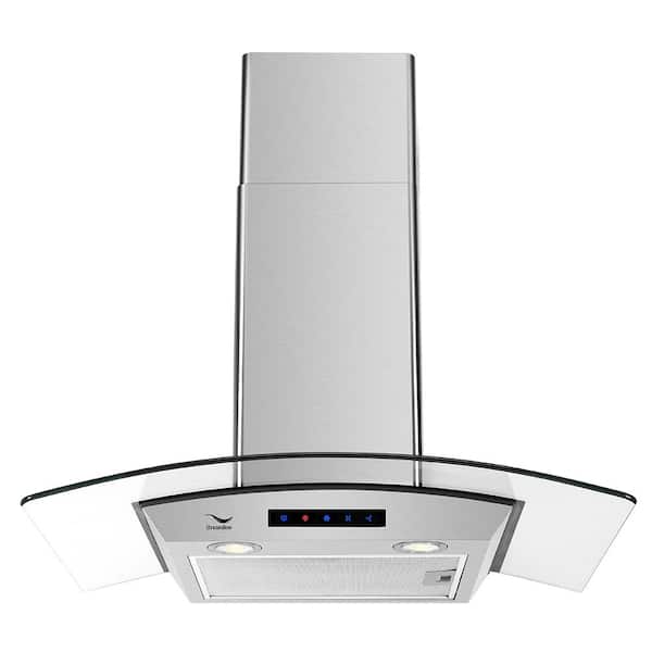 Streamline 30 in. Convertible Stainless Steel Wall Mount Range Hood with Aluminum Mesh Filters, LED Lights, Touch Control