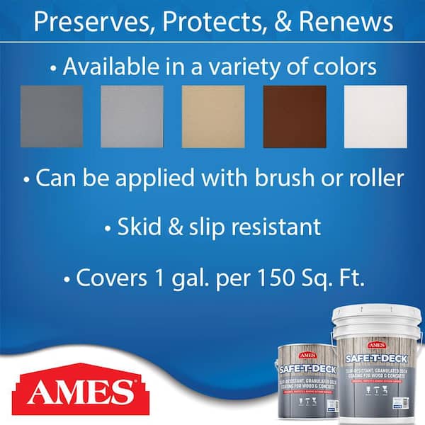 Safe-T-Deck 1 gal. White Slip Resistant Waterproof Deck Coating