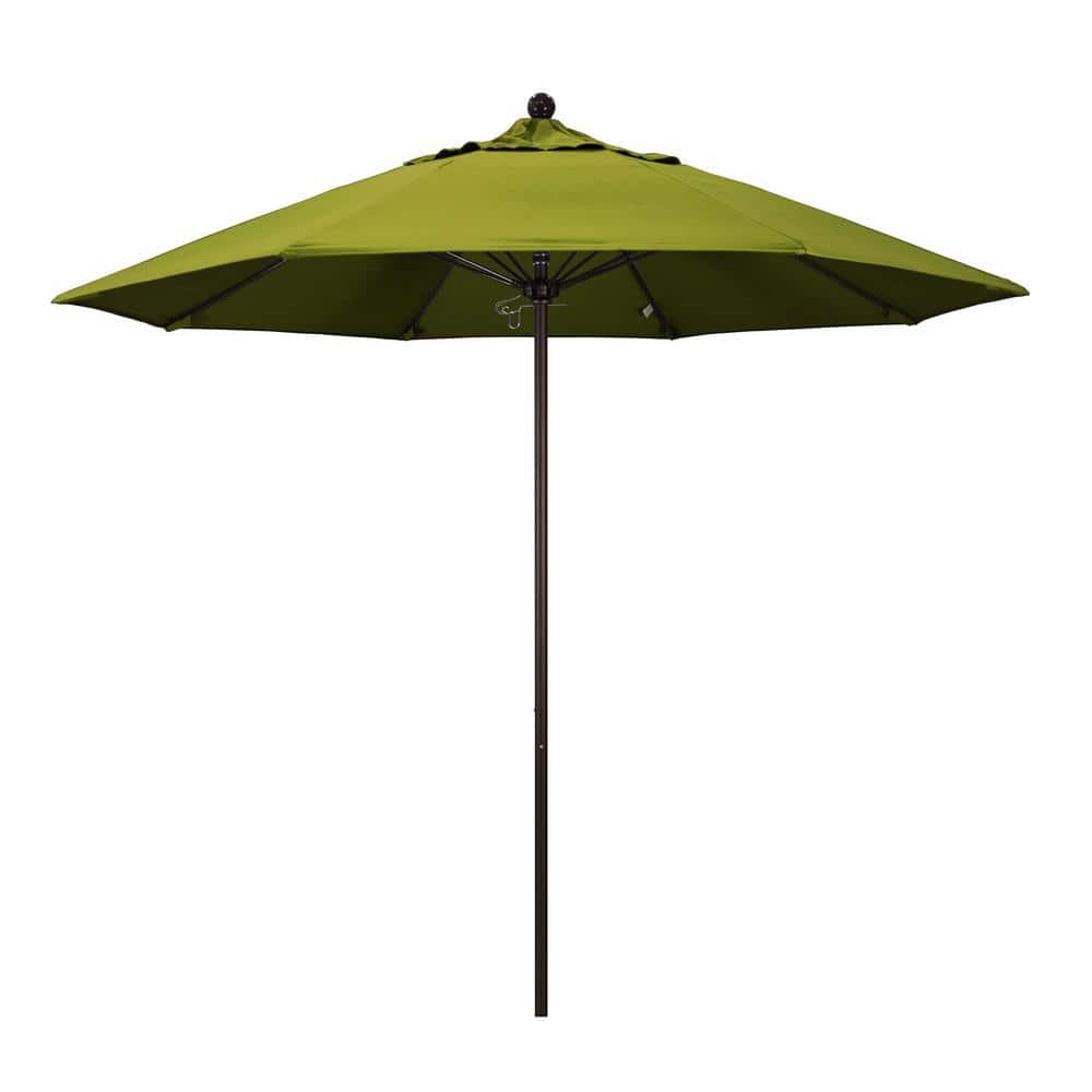 9 ft. Bronze Aluminum Commercial Market Patio Umbrella with Fiberglass Ribs and Push Lift in Kiwi Olefin price history on PriceWatchPro