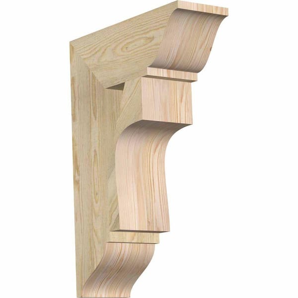 Ekena Millwork 6 in. x 26 in. x 18 in. Douglas Fir Westlake Traditional Rough Sawn Bracket