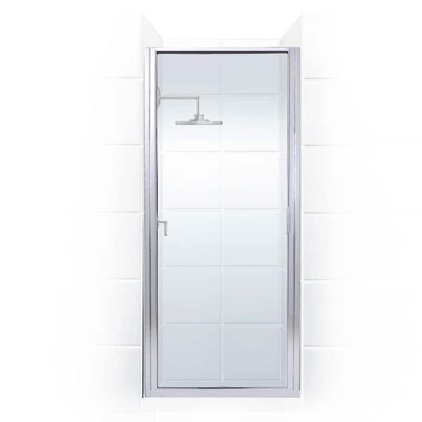 Paragon 28 in. to 28.75 in. x 70 in. Framed Continuous Hinged Shower Door in Chrome with Clear Glass