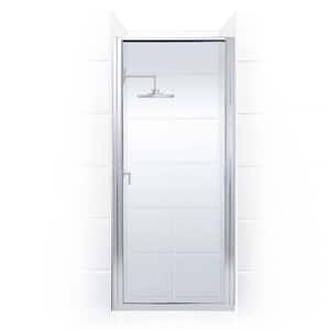 Paragon 28 in. to 28.75 in. x 75 in. Framed Continuous Hinged Shower Door in Chrome with Clear Glass