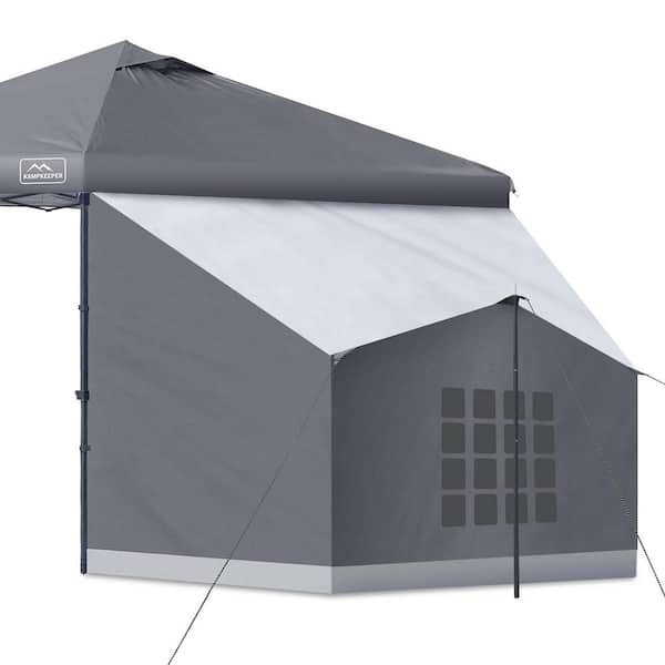 Zeus Ruta Camping Tent Side Tent for 10 ft. x 10 ft. Gray Pop Up Canopy with 10 Wide Tents Only Side Tent for Picnics Camping YJ 374 The Home Depot