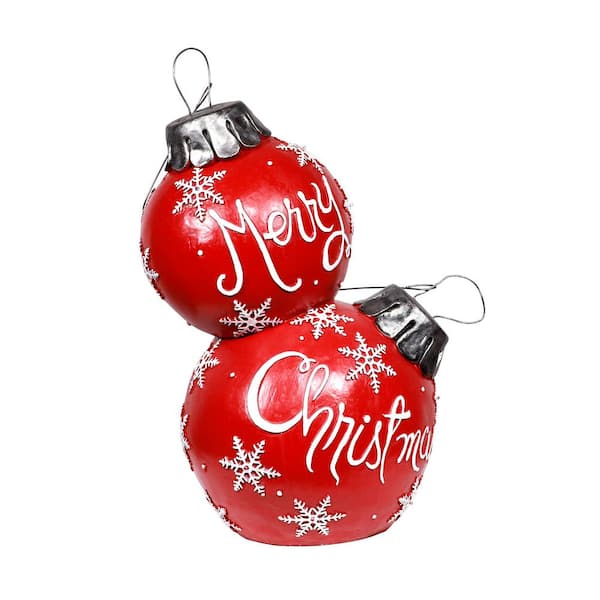 Alpine Corporation 30 in. Tall Christmas Ball Ornament with Color ...