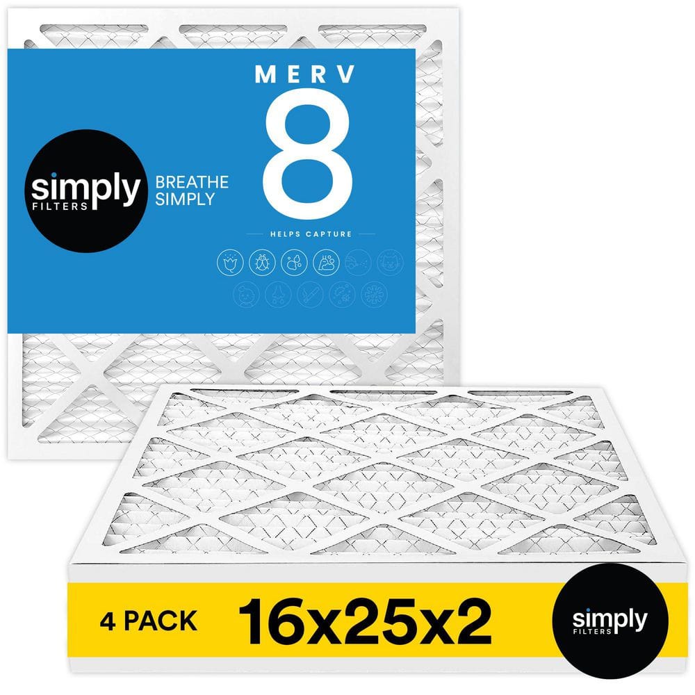 16 in. x 25 in. x 2 in. MERV 8 MPR 600 Pleated Furnace Air Filter (4-Pack) price history on PriceWatchPro