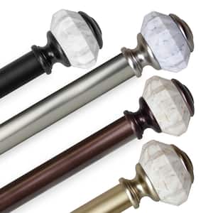 1 Inch Dia 160-240'' Adjustable Brilliant Single Curtain Rod in Bronze