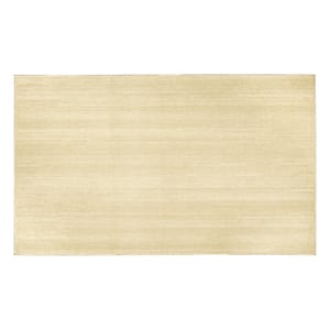 Solid Cream 3 ft. x 5 ft. Machine Washable Accent Rug