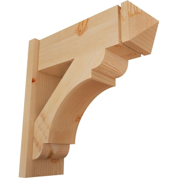 Ekena Millwork 8 in. x 22 in. x 22 in. Olympic Arts and Crafts Smooth Douglas Fir Outlooker