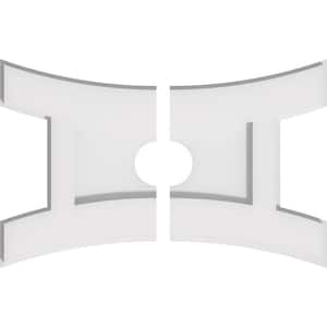14 in. x 9.37 in. x 1 in. Haven Architectural Grade PVC Contemporary Ceiling Medallion (2-Piece)