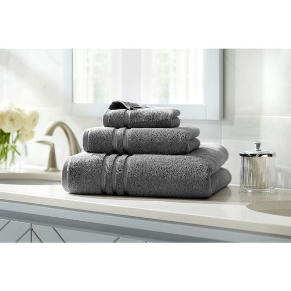 Turkish Cotton Ultrasoft Charcoal Gray 12-Piece Bath Towel Set
