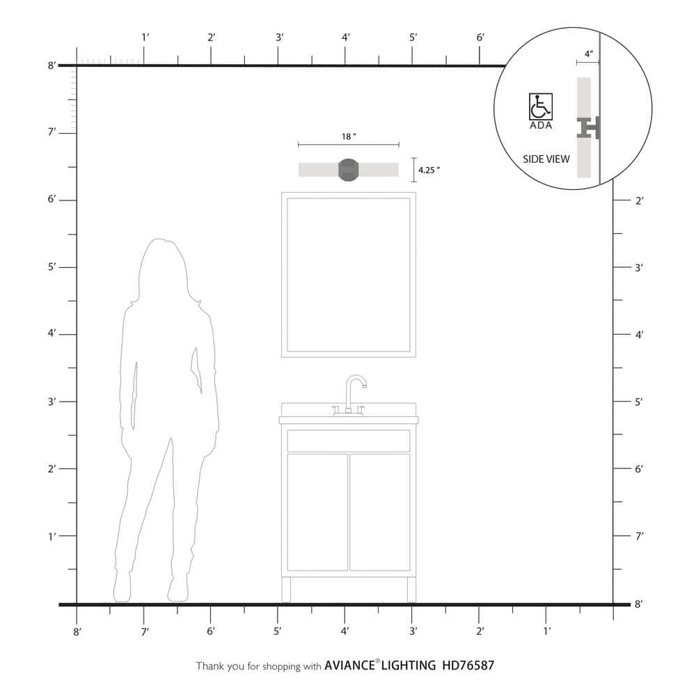 Black Steel 2-Light Vanity with Satin Opal Glass