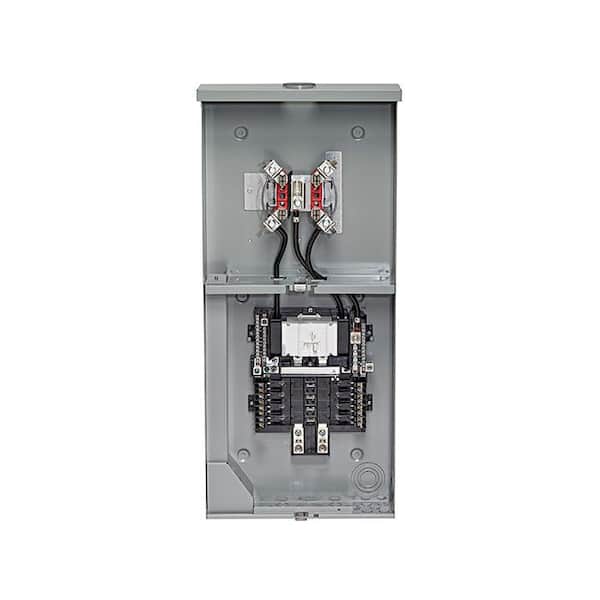150 Amp 8-Space, 8 Circuit Outdoor Meter Main Combo Load Center, Ringless with Horn Bypass LS815-BHD