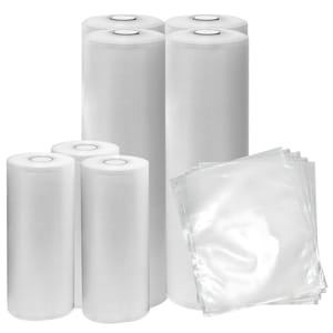 50 Precut Bags With 7 Rolls Clear Color BPA Free Vacuum Storage Kitchen Cabinet Bags