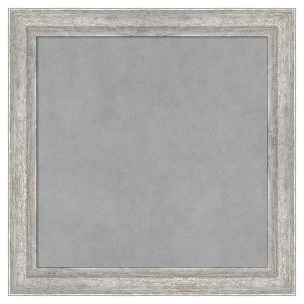 Amanti Art Angled Silver 19 in. x 19 in. Framed Magnetic Board