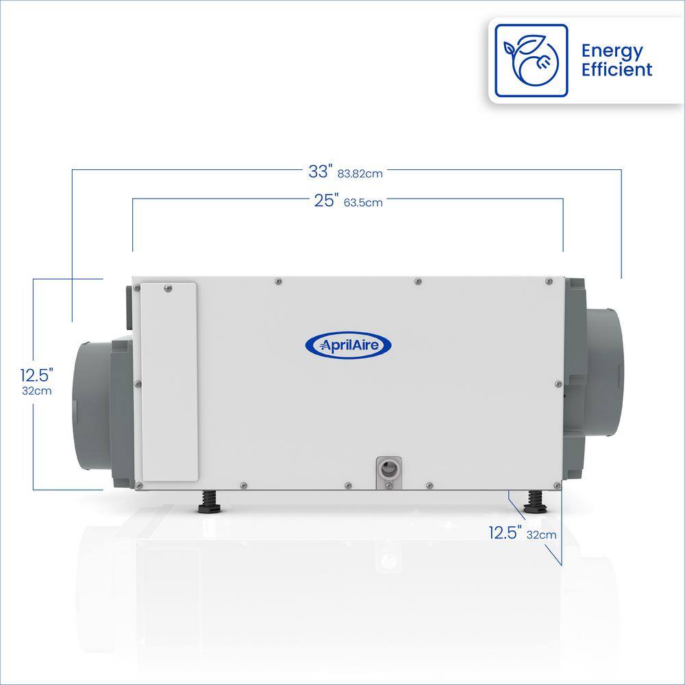 Compact White and Gray Commercial Whole House Dehumidifier