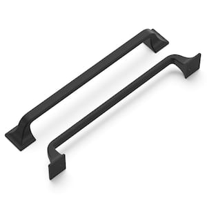 Forge 7-9/16 in. (192 mm) Center to Center Black Iron Cabinet Pull (10-Pack)