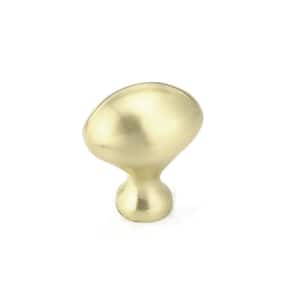 Olinville Collection 1-3/16 in. (30 mm) x 13/16 in. (20 mm) Satin Brass Traditional Cabinet Knob
