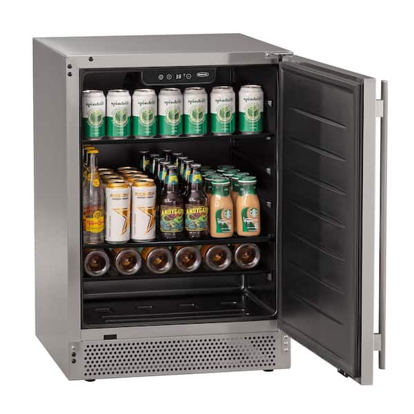24 in. 5.0 cu ft. Mini-Refrigerator in Stainless Steel Solid Door
