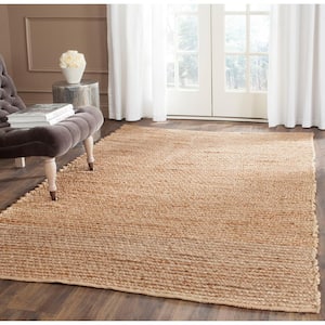 Cape Cod Natural 12 ft. x 12 ft. Square Striped Solid Color Area Rug