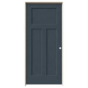36 in. x 80 in. Craftsman Denim Stain Left-Hand Solid Core Molded Composite MDF Single Prehung Interior Door