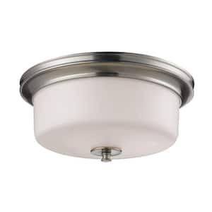 Lawrence 3-Light Brushed Nickel Flush Mount