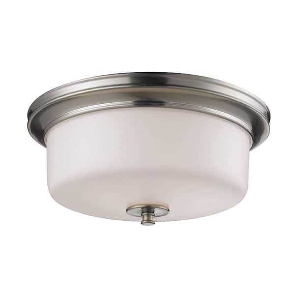 Unbranded Lawrence 3-Light Brushed Nickel Flush Mount