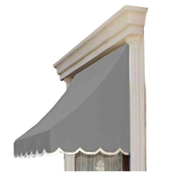 AWNTECH 8.38 ft. Wide Nantucket Window/Entry Fixed Awning (56 in. H x 48 in. D) Gray