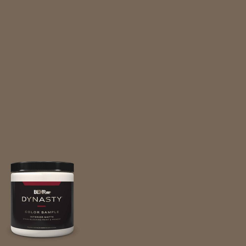 BEHR DYNASTY 8 oz. Black One-Coat Hide Matte Stain-Blocking  Interior/Exterior Paint & Primer Sample DY60316 - The Home Depot