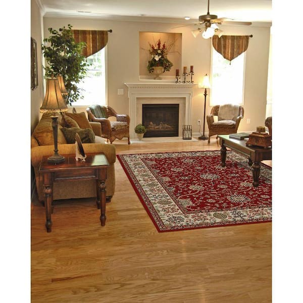 Jewel Voysey Red 5 ft. x 8 ft. Area Rug