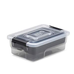 Sort It 0.4 Gal. Plastic Stacking Container Organizer with Insert Tray