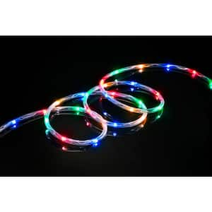 80-Light 16 ft. LED Multi-Color Mini Rope Light TRUE-Tech 360-Degree Directional Shine