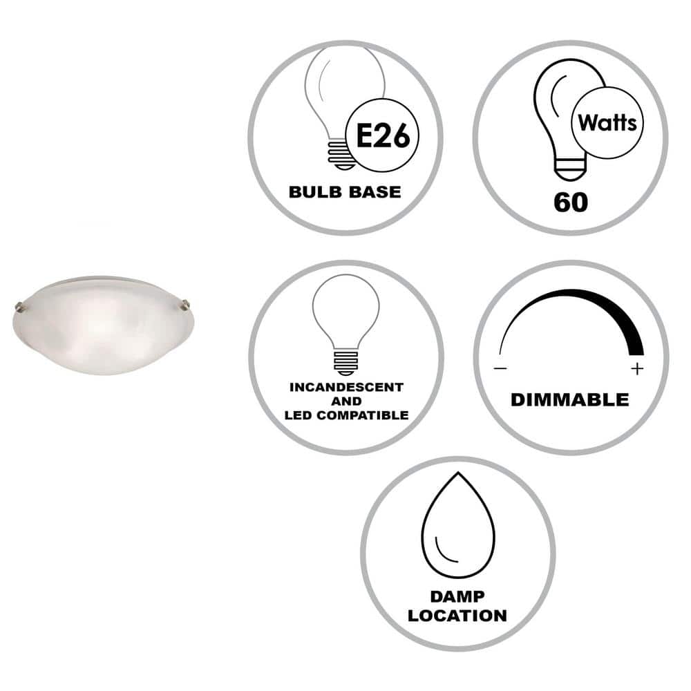 Constellation 16" Brushed Nickel Indoor/Outdoor Flush Mount Light