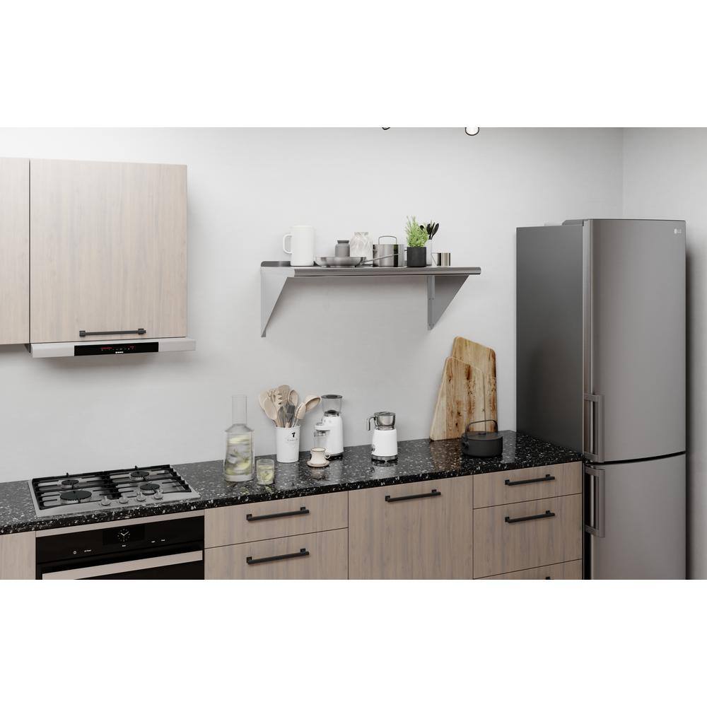 36" x 18" Stainless Steel Wall Mounted Shelf with Brackets