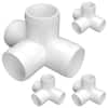 1 in. Furniture Grade PVC 4-Way Tee in White (4-Pack)