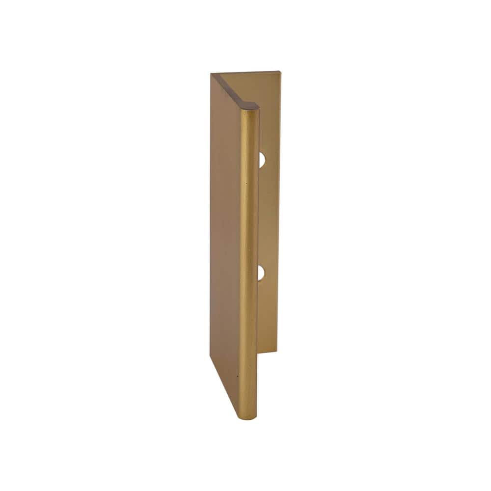 Satin Gold Modern Finger Pulls with Mounting Hardware, Set of 10