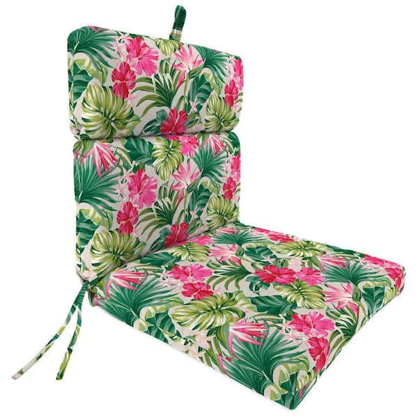 Jordan Manufacturing 44 in. L x 22 in. W x 4 in. T Rectangular Outdoor Dining Chair Cushion in Hibiscus Cider
