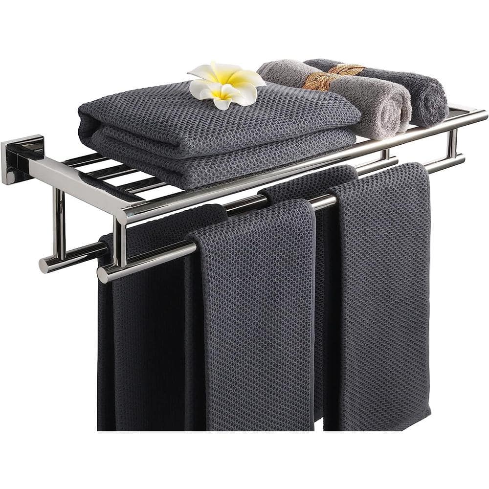 24 in. Wall Mounted, Towel Bar in Polished Chrome