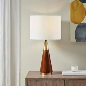 Chrislie 26 in. Gold/Brown Table Lamp